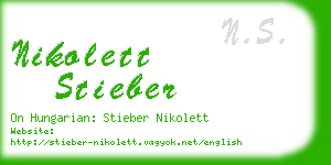 nikolett stieber business card